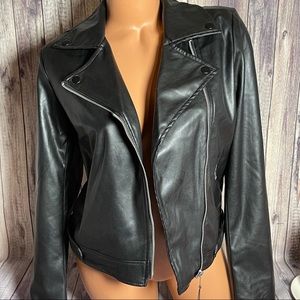 Ci Sono Vegan leather jacket M NWT
